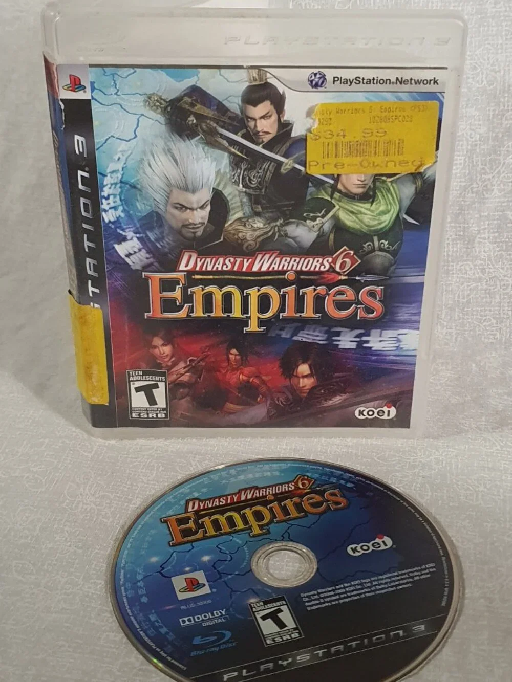 Dynasty Warriors 6: Empires PS3 PlayStation 3 Tested Working